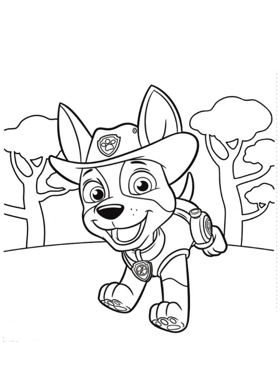 Online coloring book: Tracker running coloring book
